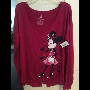 NWT Disney Parks Minnie Mouse Blouse Top Small
